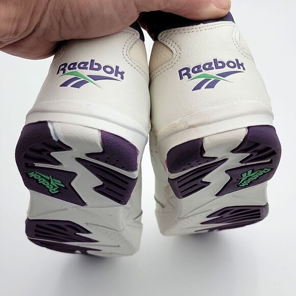 VTG Reebok 1996 Sneakers Sz6 Aurora Plus Retro White Purple NEW Old Stock In Box - Picture 1 of 16